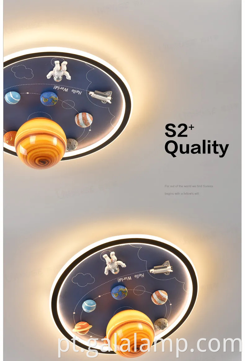 Lâmpada de teto de astronauta criativo para crianças ′ espaços